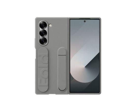 Samsung Galaxy Fold6 Standing Cover with Strap Gray