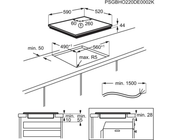 Electrolux CIS62450FW Indukcijas virsma 700.sērija SenseBoil SlimFit 60cm Balta