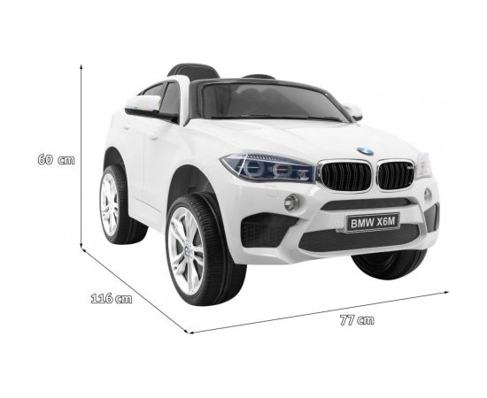 Bērnu Elektromobilis BMW X6M baltā