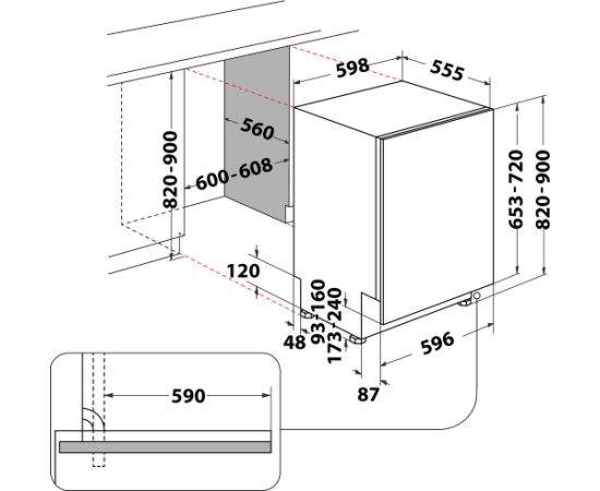 Built in dishwasher Whirlpool W0ID751AX