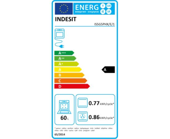 Indesit IS5G5PHXE1 Gāzes plīts