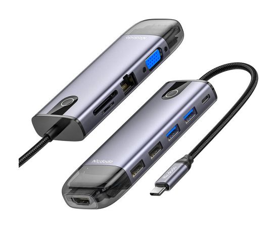 Mcdodo HU-7740 6w1 USB-C Hub (USB-C, HDMI, USB3.0*2, SD, TF)