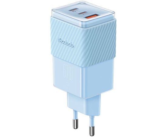 GaN 67W mains charger Mcdodo CH-1503 2x USB-C, USB-A (blue)