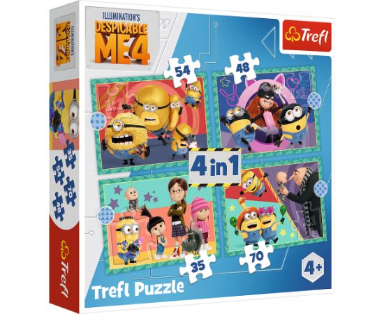 TREFL MINIONS Pužļu komplekts 4in1 Minions