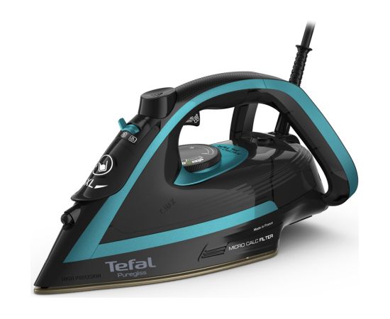 Tefal Puregliss FV8066 Dry & Steam iron Durilium AirGlide Autoclean soleplate 3000 W Black, Blue