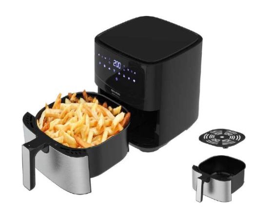 Taurus AF1450XD Single 5 L Stand-alone 1450 W Hot air fryer Black, Stainless steel