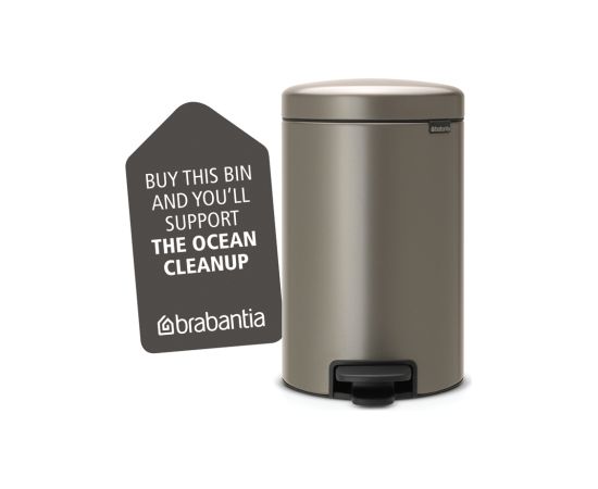 BRABANTIA atkritumu tvertne ar pedāli NewIcon, 12 l, Platinum - 113628