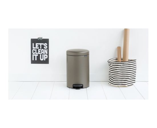 BRABANTIA atkritumu tvertne ar pedāli NewIcon, 12 l, Platinum - 113628