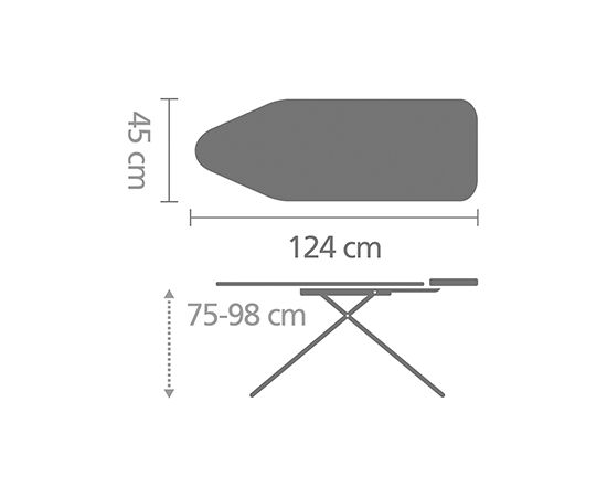 BRABANTIA gludināmais dēlis (C) 124x45 cm, Spring Bubbles - 134920