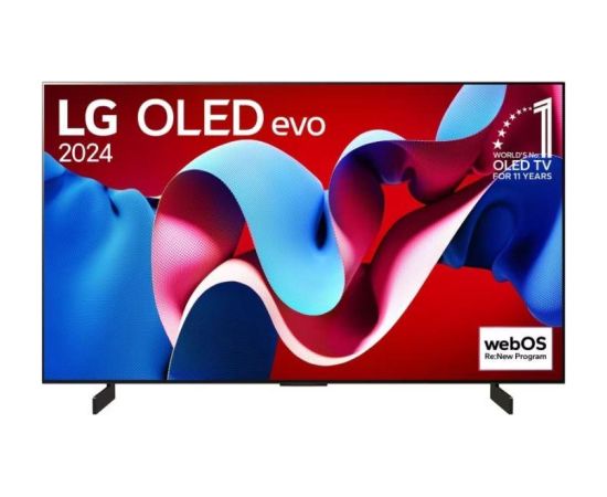 TV Set LG 42" OLED/4K/Smart 3840x2160 Wireless LAN Bluetooth webOS Black OLED42C41LA