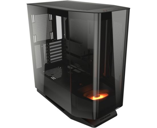 COUGAR | FV270 Black | PC Case | Mid tower / Tempered, Curved Glass Perimeter / Quick Detachable Air Filters / Up to 9 Fans (1x120mm RGB Preinstalled) / Black