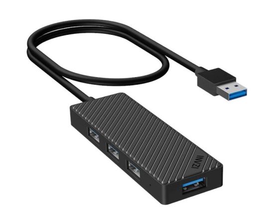 Adapter Hub 4 in 1, INVZI, MH04, 4x USB 3.0 (black)