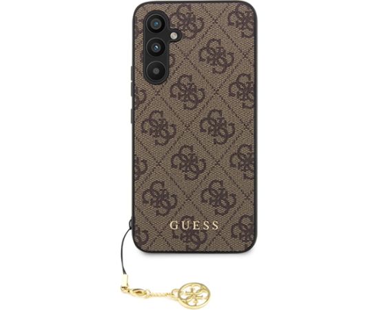 Guess GUHCSA54GF4GBR A54 5G A546 brązowy|brown hard case 4G Charms Collection