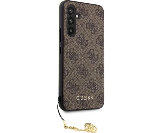 Guess GUHCSA54GF4GBR A54 5G A546 brązowy|brown hard case 4G Charms Collection