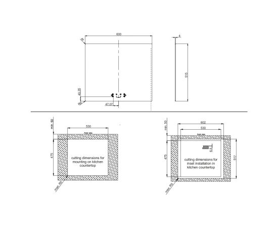 Induction hob Greentek GIE60BSL SmartLink