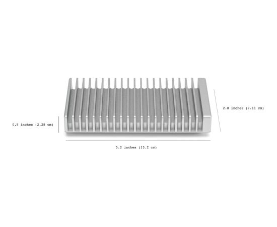 OWC Express 1M2 1 TB, External SSD (silver/aluminum, Thunderbolt 4 (USB-C), USB-C)