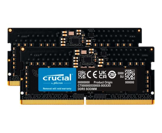 Crucial DDR5 - 16GB - 5600 - CL - 46 (2x 8 GB) dual kit, RAM (black, CT2K8G56C46S5)