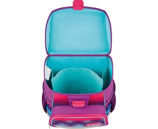 Herlitz Loop Plus Funky Horse, school bag (purple/pink, incl. 16-piece school case, pencil case, sports bag)