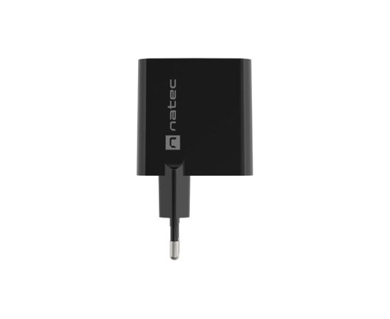 NATEC RIBERA GAN CHARGER 1x USB-A + 1x USB-C 45W BLACK