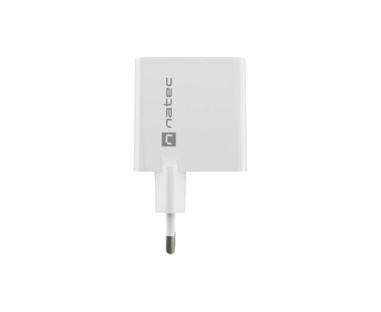 NATEC RIBERA GAN CHARGER 1x USB-A + 1x USB-C 65W WHITE