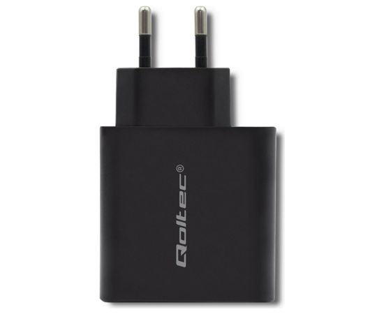 Qoltec 51717 Charger | 45W | 5-20V | 2.25-3A | USB type C PD | USB | Black