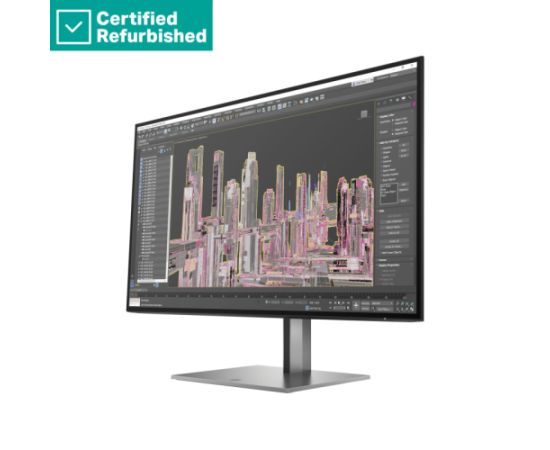 RENEW SILVER HP Z27u G3 QHD Charging Monitor - 27" 2560x1440 QHD 350-nit AG, IPS, USB-C(100W)/HDMI/DisplayPort Daisy-Chain, 4x USB, RJ-45 LAN, height adjustable/tilt/swivel/pivot, 1 years / 1B9X2AAR#ABB