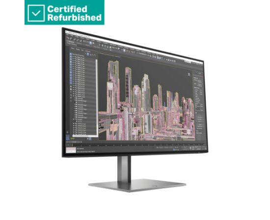 RENEW SILVER HP Z27u G3 QHD Charging Monitor - 27" 2560x1440 QHD 350-nit AG, IPS, USB-C(100W)/HDMI/DisplayPort Daisy-Chain, 4x USB, RJ-45 LAN, height adjustable/tilt/swivel/pivot, 1 years / 1B9X2AAR#ABB