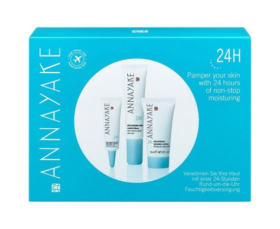 Annayake Travel Set Annayake: 24h, Hydrating, Eye Cream, 7 ml + 24h, Hydrating, Cream, For Face, 15 ml + 24h, Hydrating, Day, Serum, For Face, 15 ml For Women