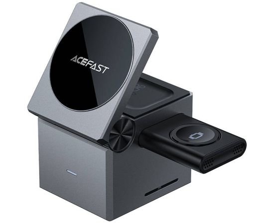 Wireless charger 3 w 1, Acefast, E18, 15W (metal gray)