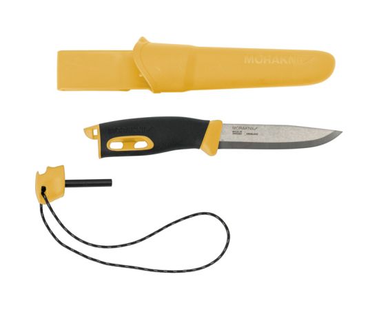 Morakniv Outdoor sports knife Companion spark (S), 104mm, yellow, with fire starter