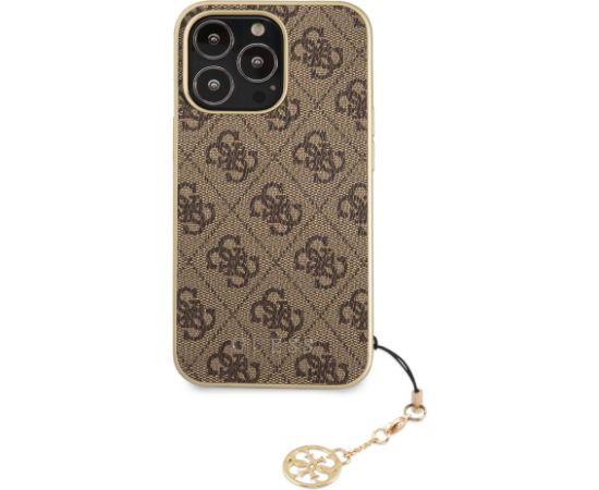 Guess 4G Charms Case for iPhone 13 Pro Max Brown