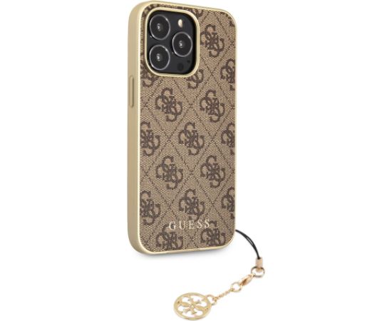 Guess 4G Charms Case for iPhone 13 Pro Max Brown