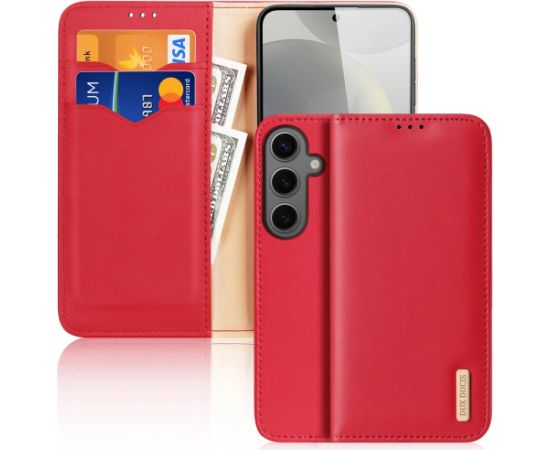 Dux Ducis Hivo case with flap and RFID blocker for Samsung Galaxy S24 - red