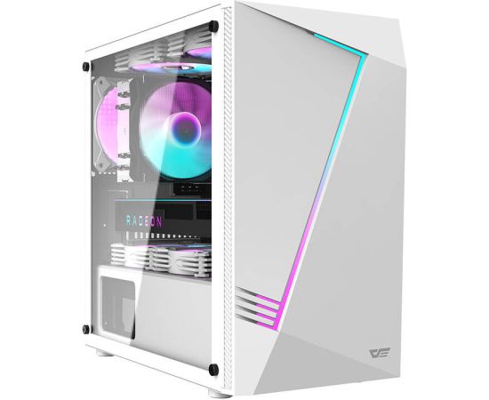 Darkflash Computer case Aigo AL390 + RGB fan (white)