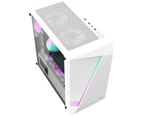 Darkflash Computer case Aigo AL390 + RGB fan (white)