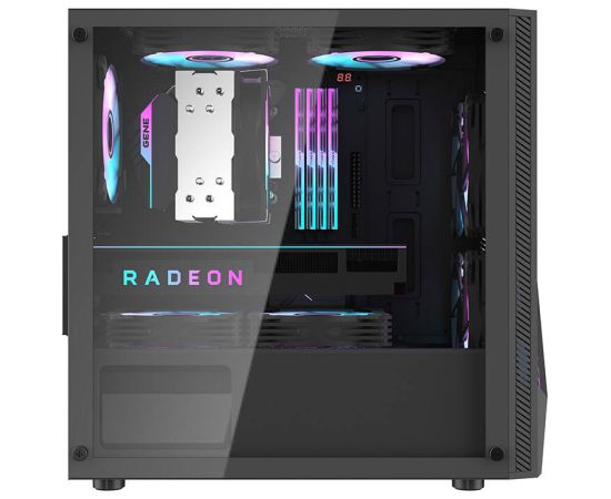 Darkflash Computer case Aigo AL390 + RGB fan (black)