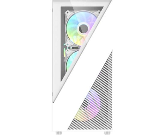 Darkflash Aigo E330M computer case + 4 argb fans (white)