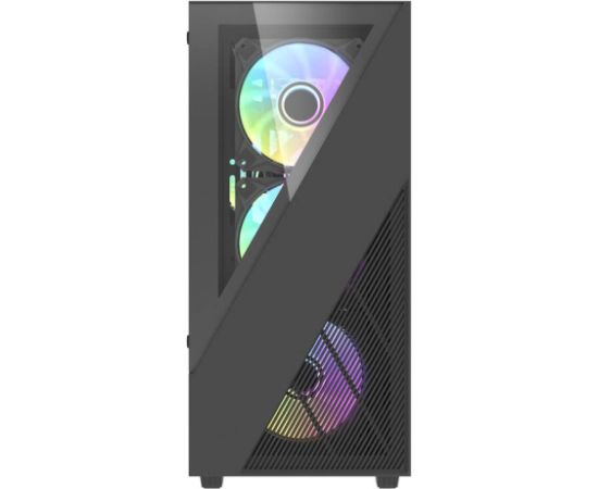 Darkflash Aigo E330M computer case + 4 argb fans (black)