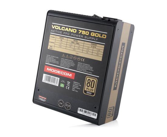 Modecom Volcano Gold power supply unit 750 W ATX Black