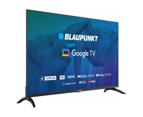 TV 65" Blaupunkt 65UGC6000 4K Ultra HD, GoogleTV, Dolby Atmos, WiFi 2.4-5GHz BT, WiFi black