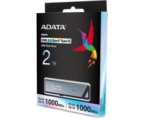 A-data MEMORY DRIVE FLASH USB-C 2TB SILV AELI-UE800-2T-CSG ADATA