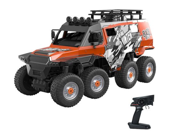 Remote-controlled RC eight-wheel remote control car 1:10 Double Eagle (orange) (amphibious) E373-003