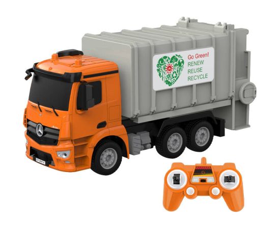 Remote control RC garbage truck 1:26 Double Eagle ( orange) Mercedes-Benz Antos E676-003