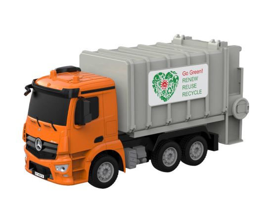 Remote control RC garbage truck 1:26 Double Eagle ( orange) Mercedes-Benz Antos E676-003