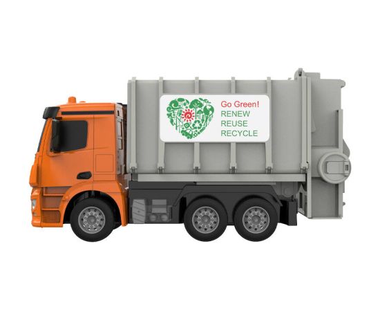 Remote control RC garbage truck 1:26 Double Eagle ( orange) Mercedes-Benz Antos E676-003