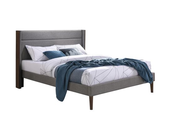 Bed TEXAS with mattress HARMONY DELUX 160x200cm, grey