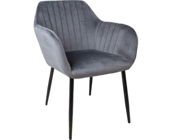 Chair EVELIN grey velvet