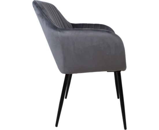 Chair EVELIN grey velvet