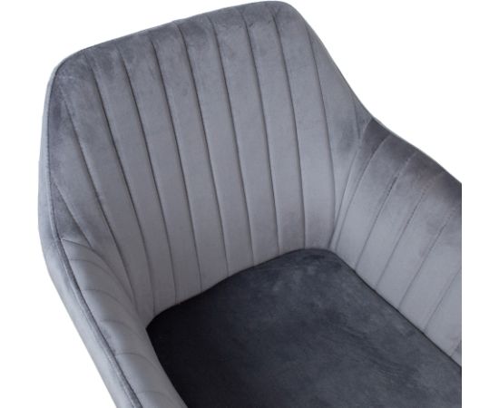 Chair EVELIN grey velvet