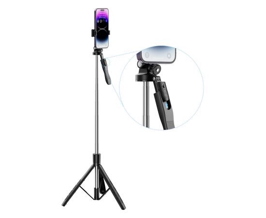 XO штатив-ручной штатив Selfie Stick BT Tripod SS15 180 см, черный